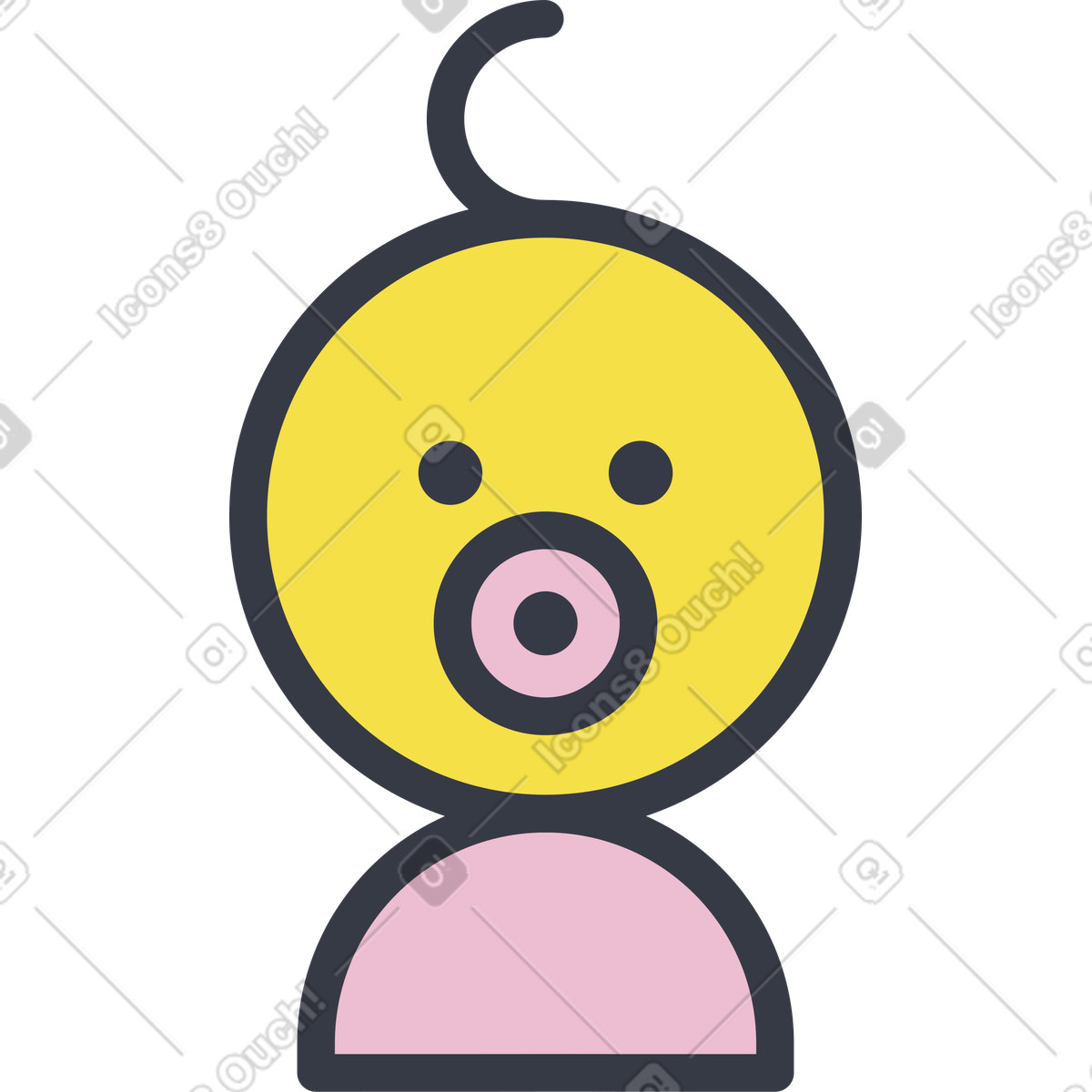 下载 Abstract 风格的 宝宝 插画，支持 PNG、SVG 格式