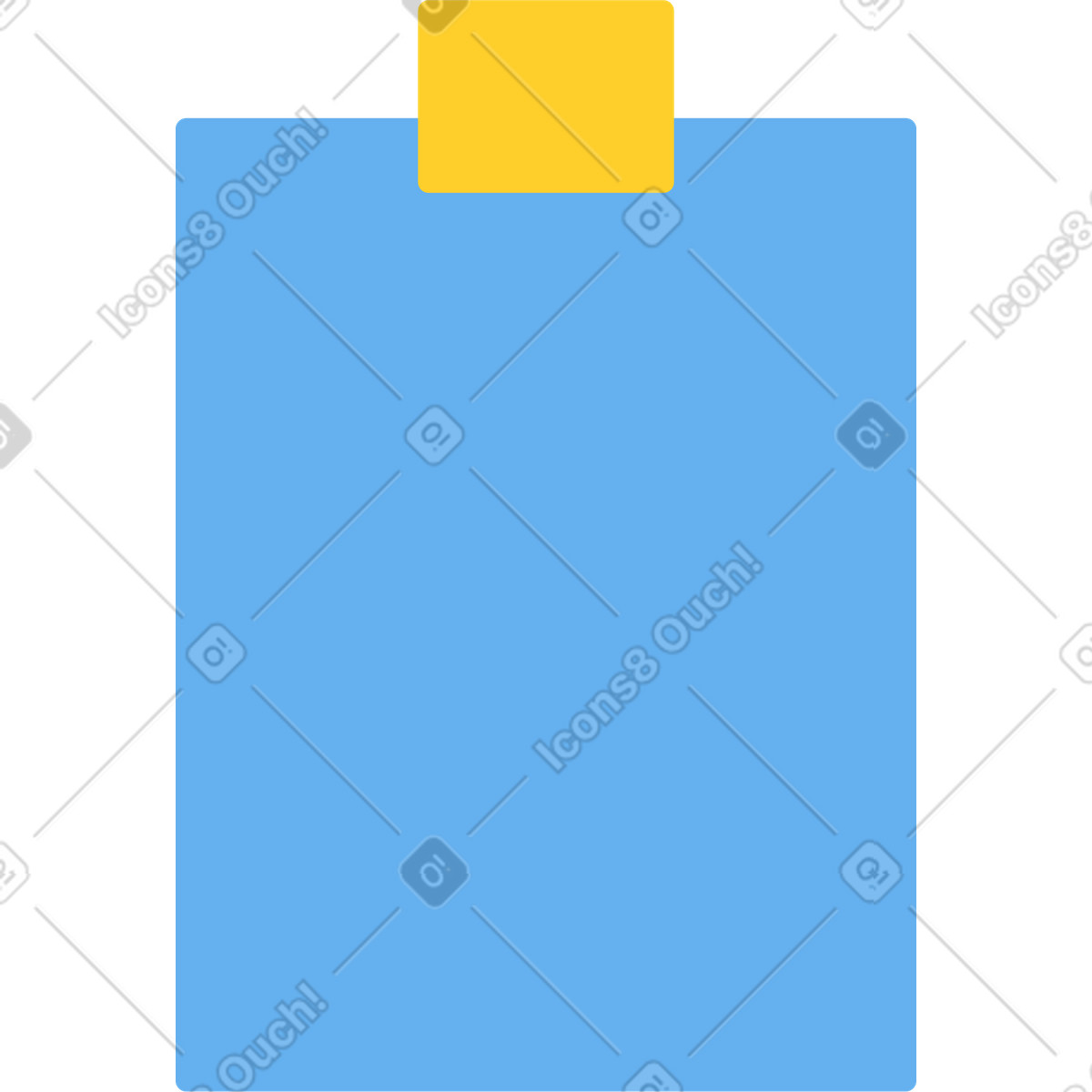 Blaue zwischenablage-Illustration im Sammy-Stil als Download in PNG, SVG