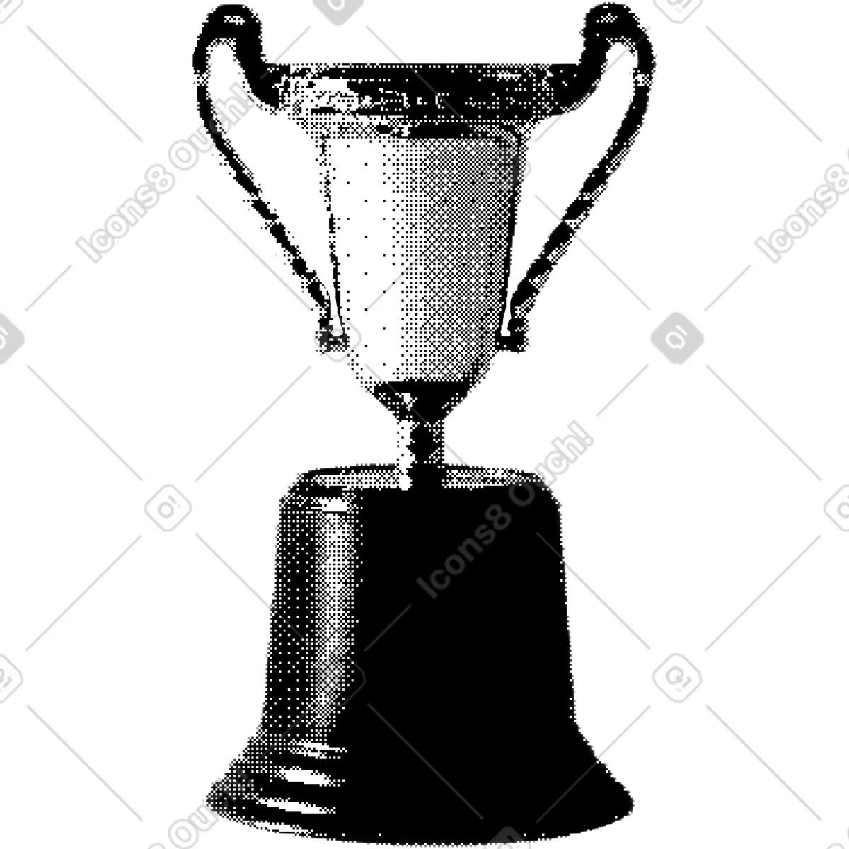 Bitmap スタイルの Winner's cup のイラストをPNG、SVG形式でダウンロード