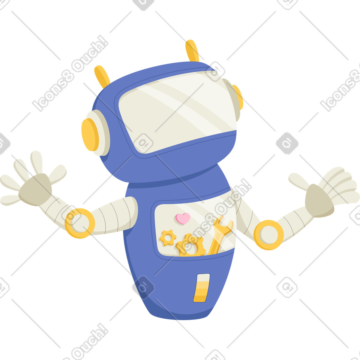 Bot di chat illustrazione in stile Social scarica in PNG, SVG