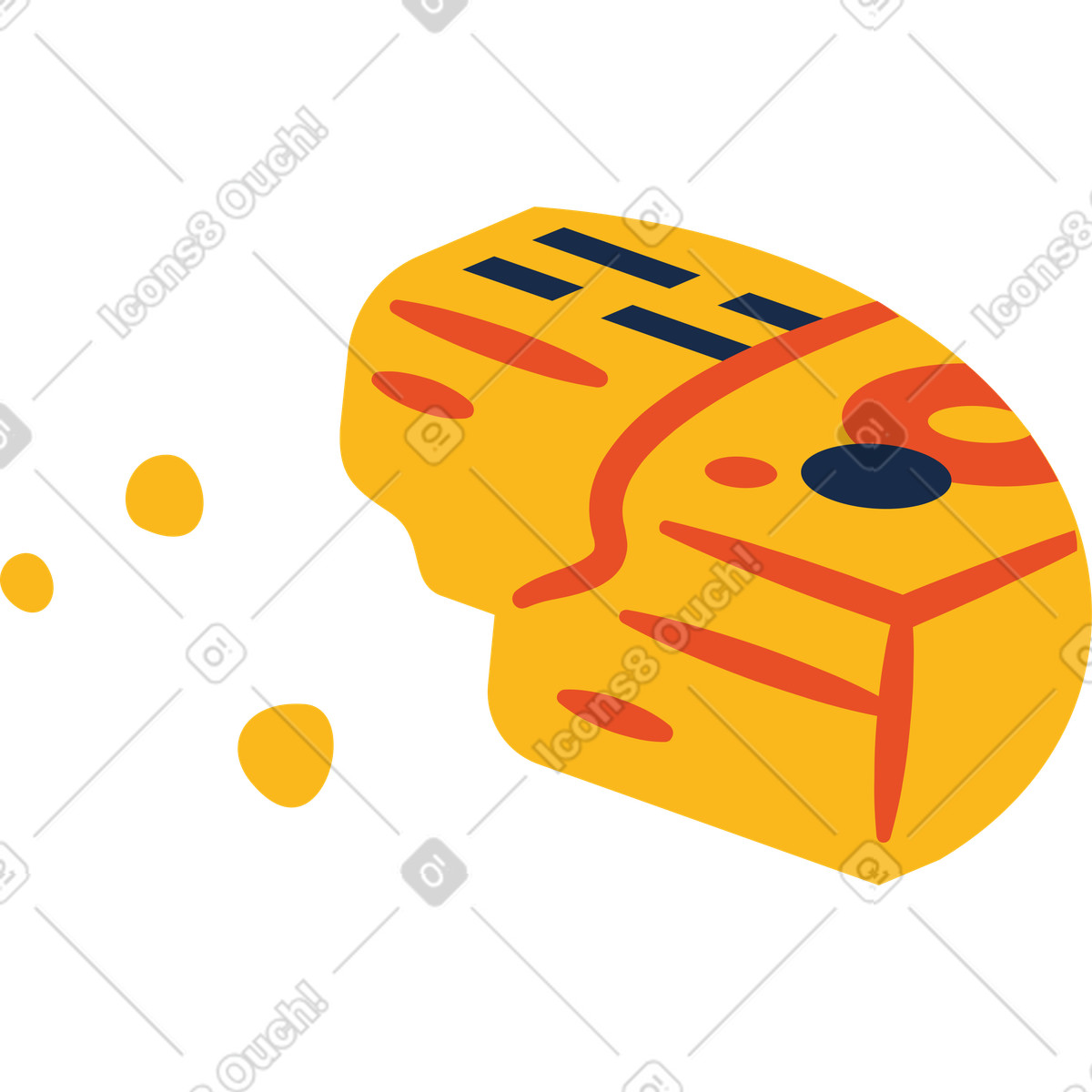 Melting documents illustration in Flame style download in PNG, SVG