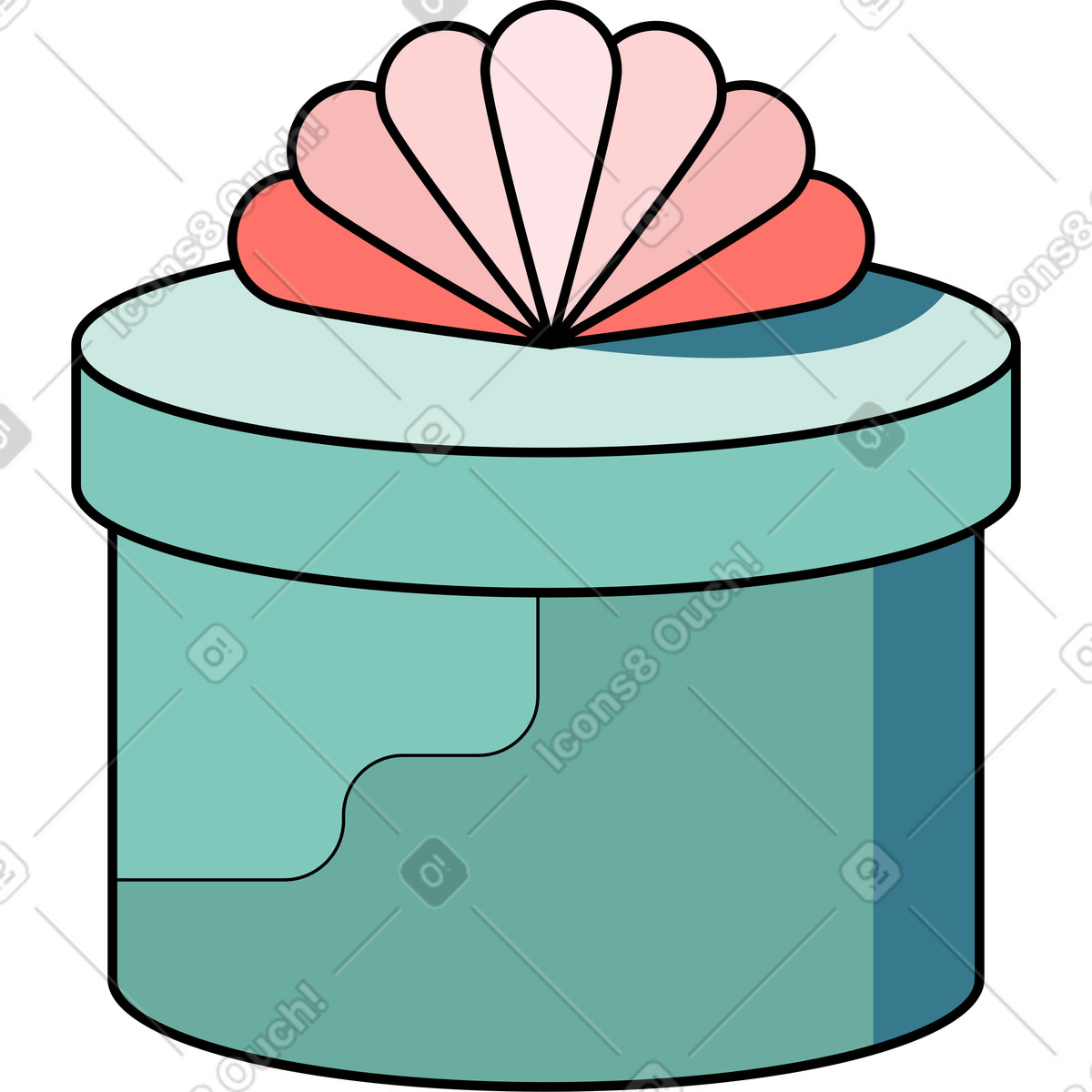 Presente illustrazione in stile Surr scarica in PNG, SVG