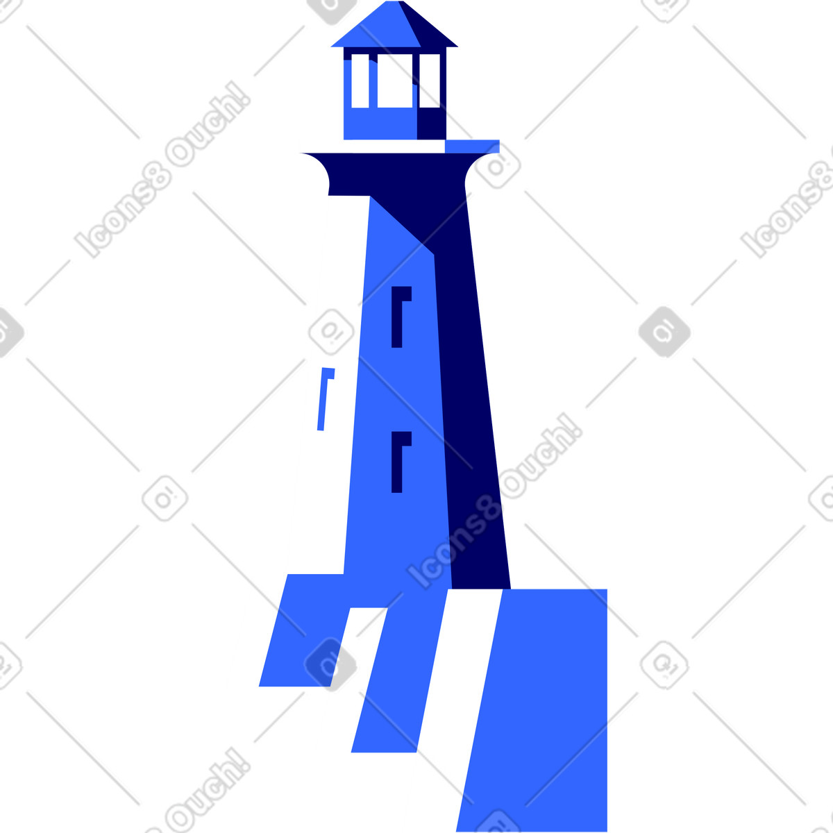 Faro illustrazione in stile Lounge scarica in PNG, SVG