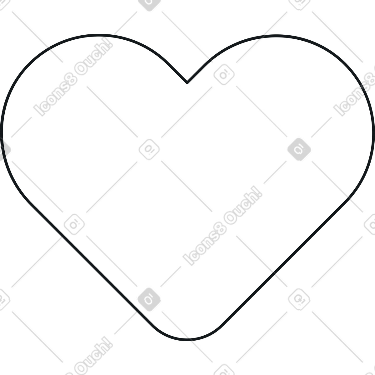 Herz-Illustration im Midnight-Stil als Download in PNG, SVG