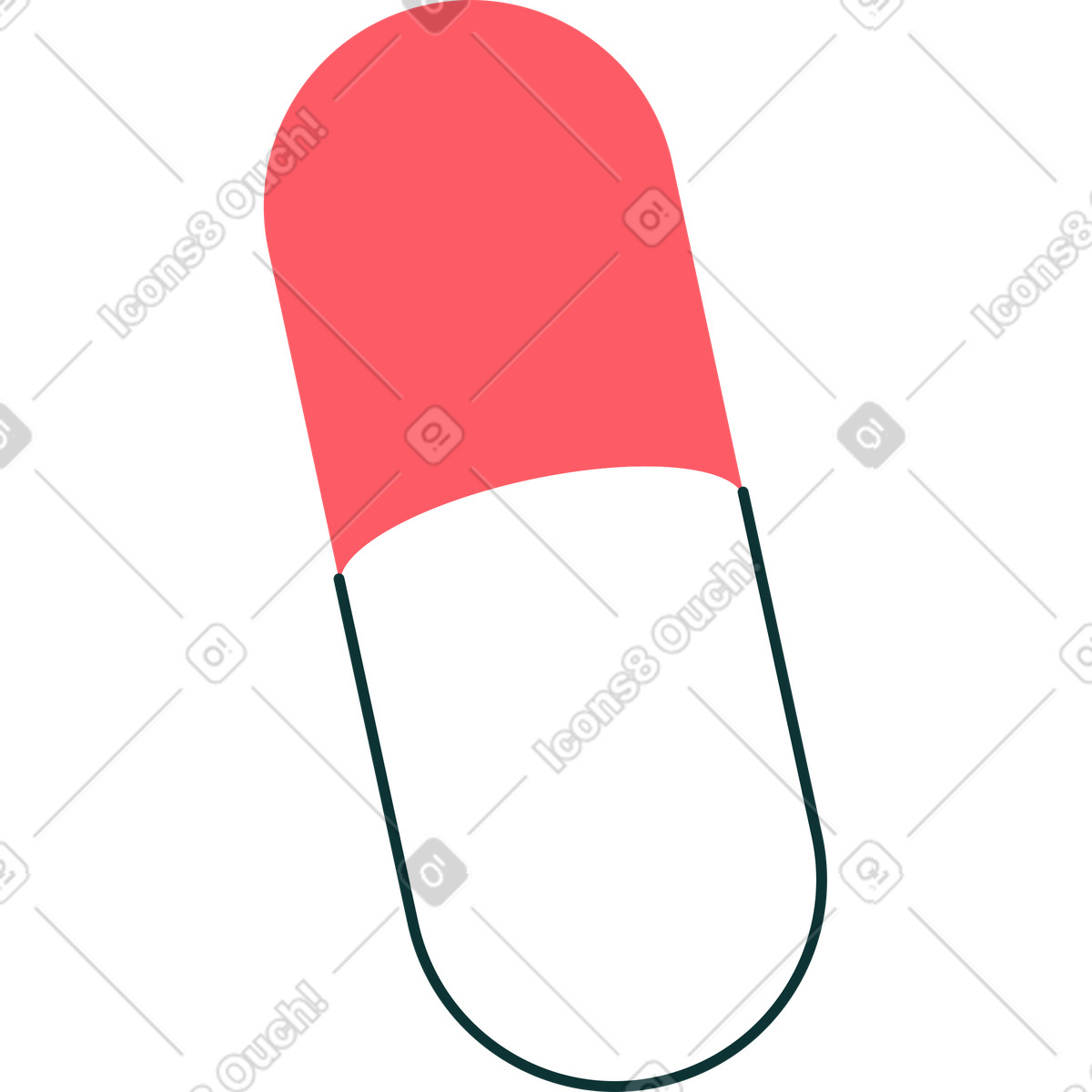 Ilustración Cápsula en estilo Florid a descargar en PNG y SVG
