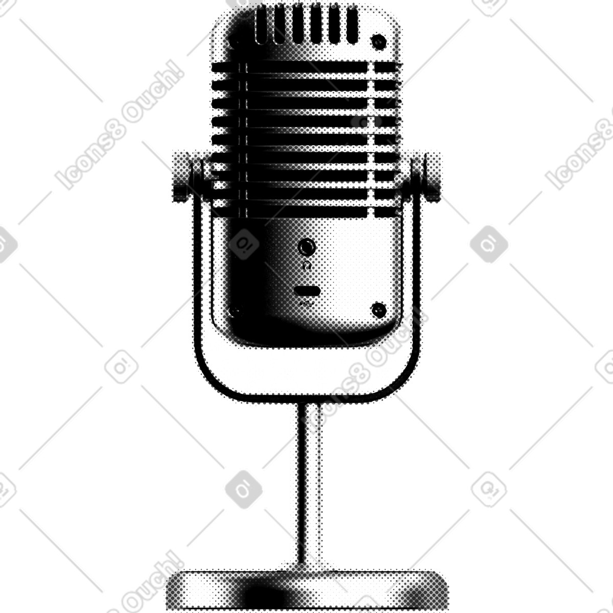 Illustration Micro de studio dans le style Print à télécharger aux formats PNG, SVG