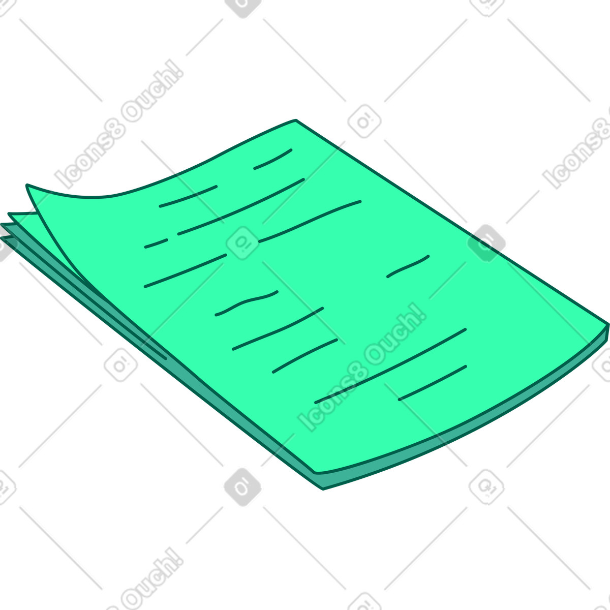Scribbled sheets illustration in Storyline style download in PNG, SVG