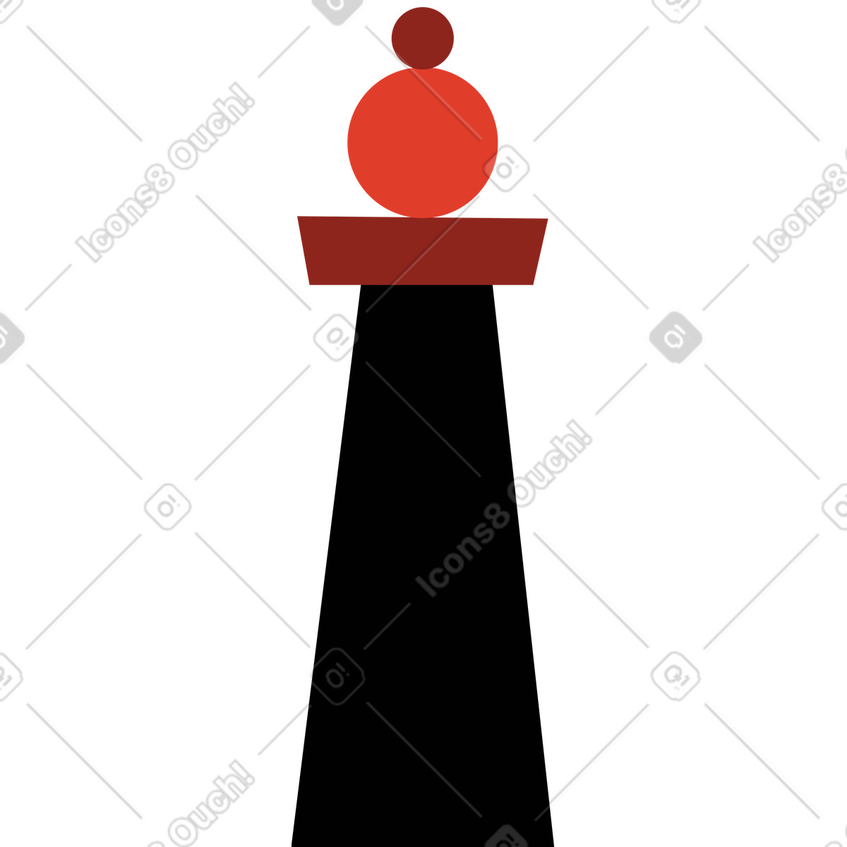 下载 Burgundy 风格的 象棋皇后 插画，支持 PNG、SVG 格式