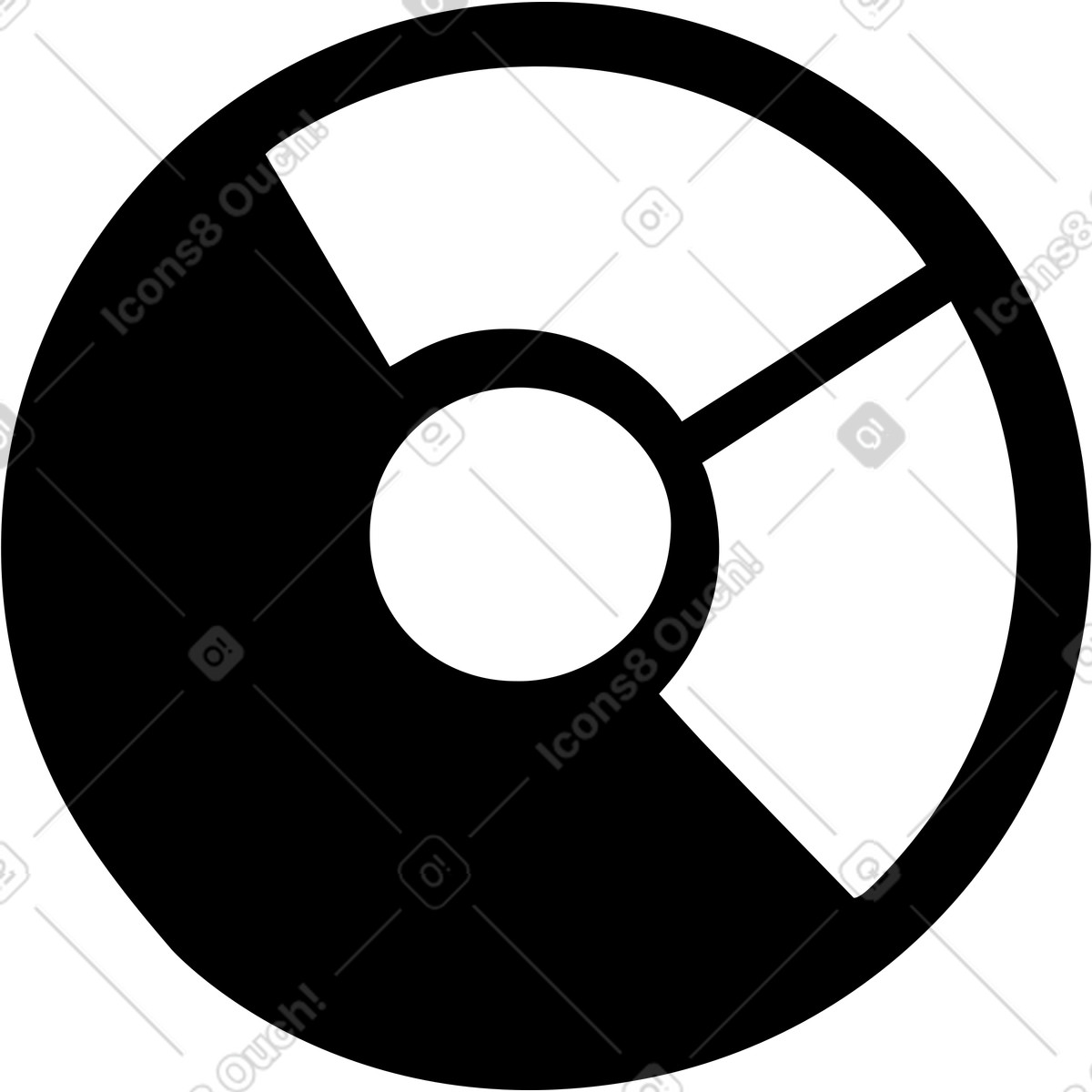 Kuchendiagramm-Illustration im Journal-Stil als Download in PNG, SVG