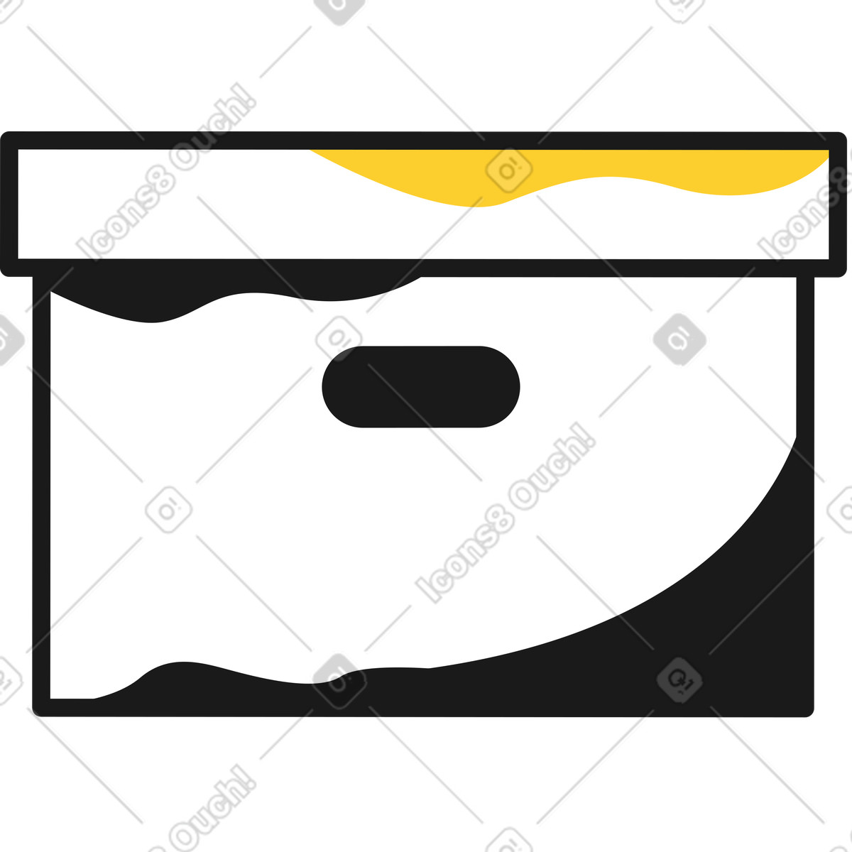 Box illustration in Taxi style download in PNG, SVG