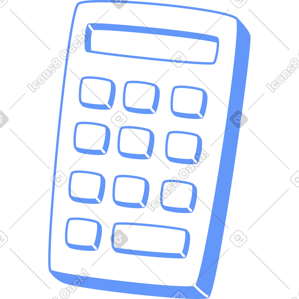 Calculator illustration in Plain style download in PNG, SVG
