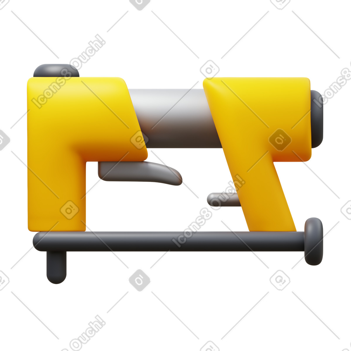 3D Fluency スタイルの Air staple gun のイラストをPNG、SVG形式でダウンロード