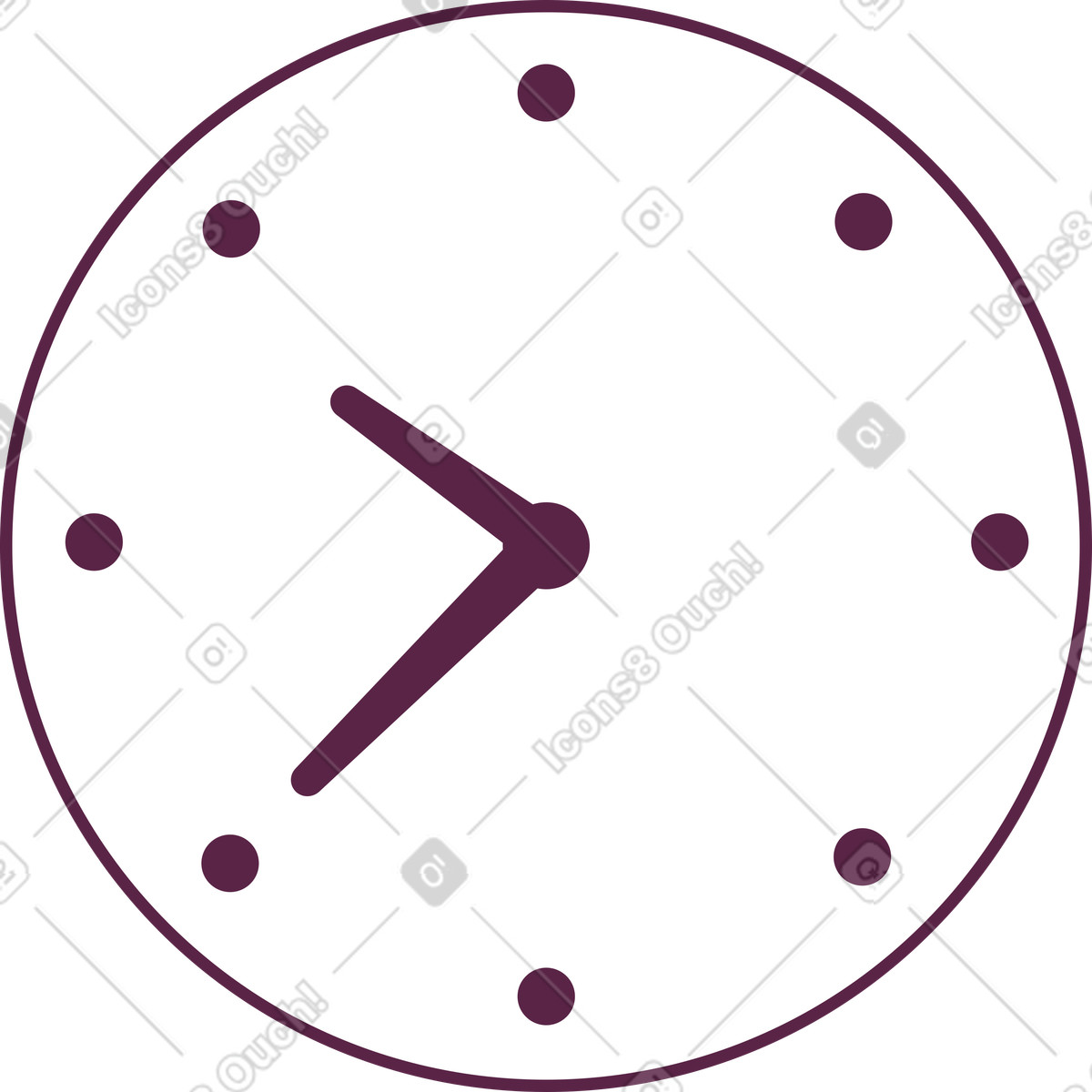 Wall clock illustration in Sammy style download in PNG, SVG