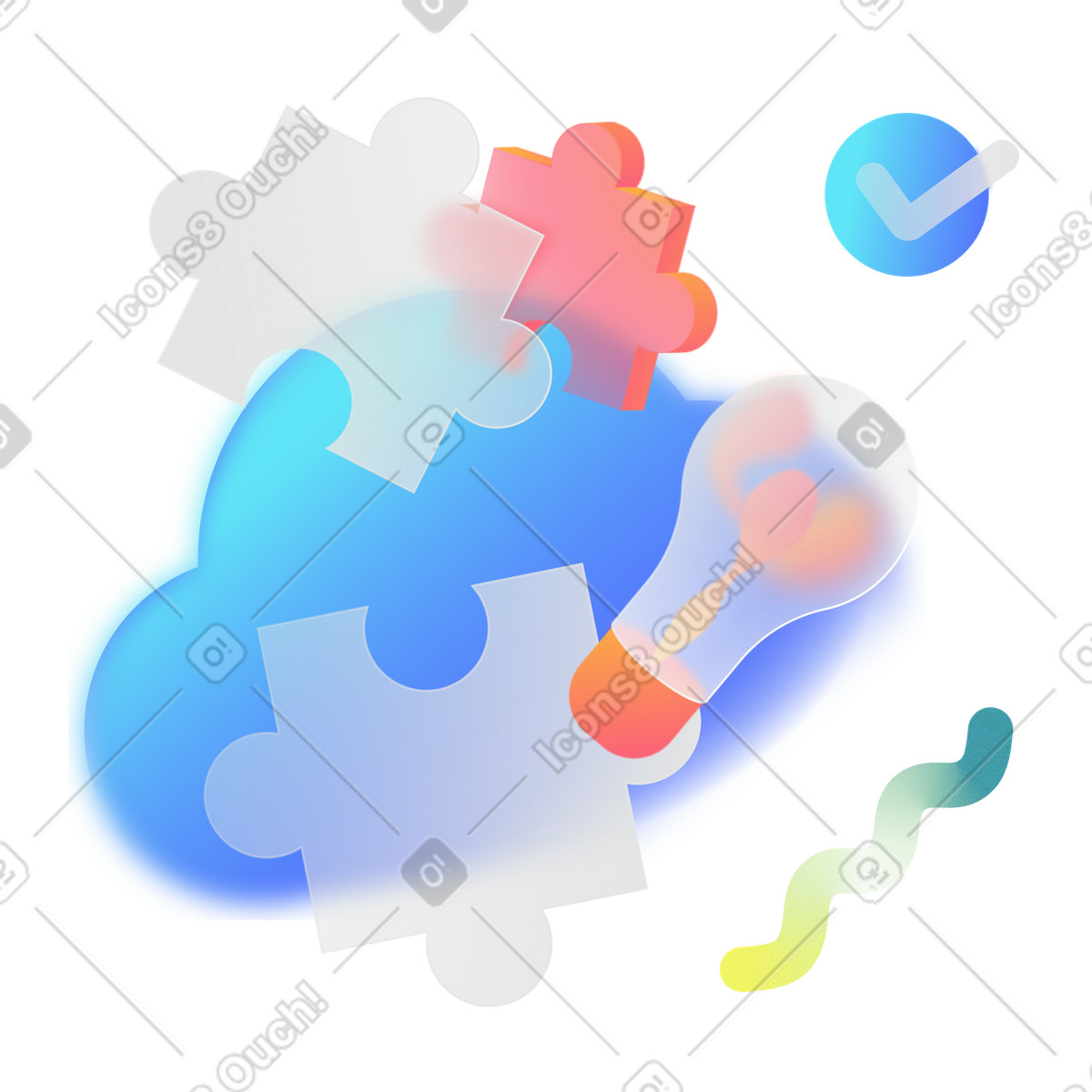 Ilustração de Trabalho em equipe e esforço conjunto no estilo Morphis para baixar PNG, SVG