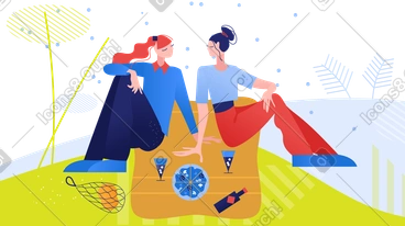 Picnic with loved one PNG, SVG