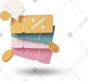 Set of discount coupons PNG, SVG
