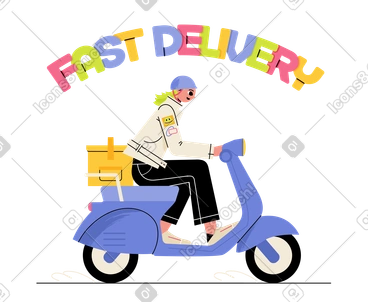Express delivery illustrations in PNG, SVG, GIF formats
