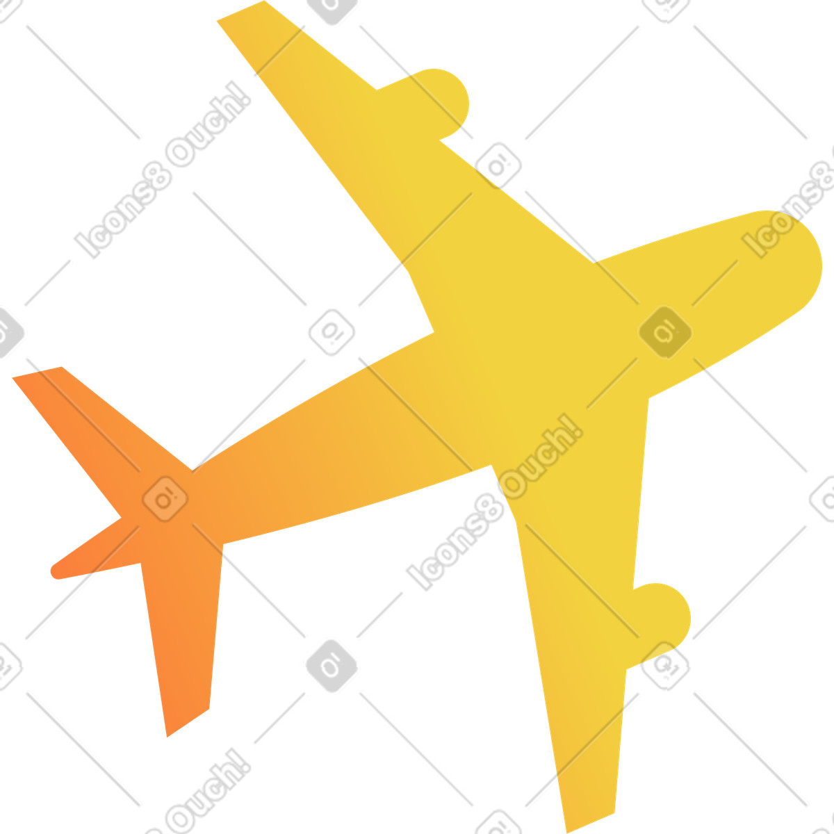 Illustration Icône d'avion dans le style Beam à télécharger aux formats PNG, SVG