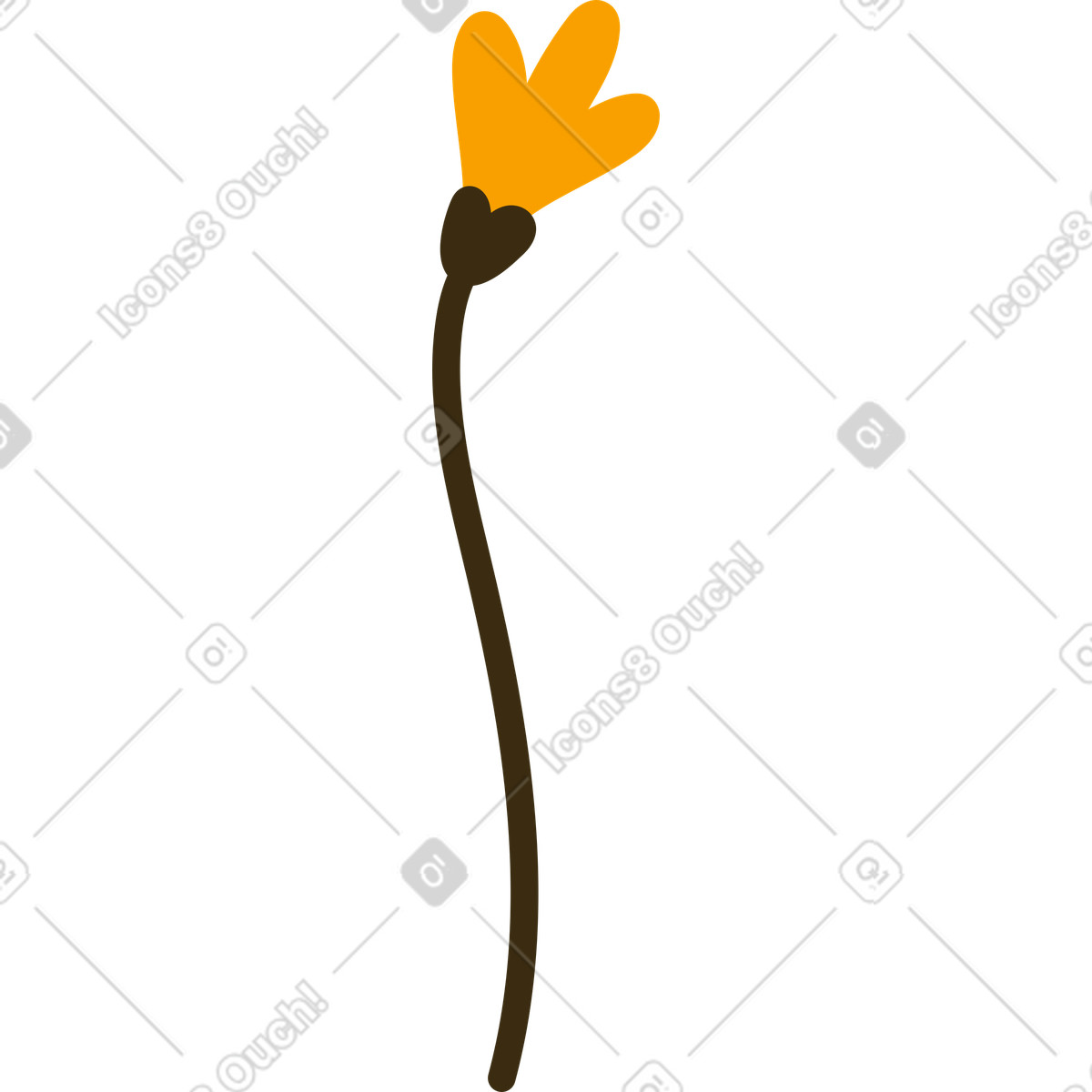 Fiore illustrazione in stile Arabica scarica in PNG, SVG