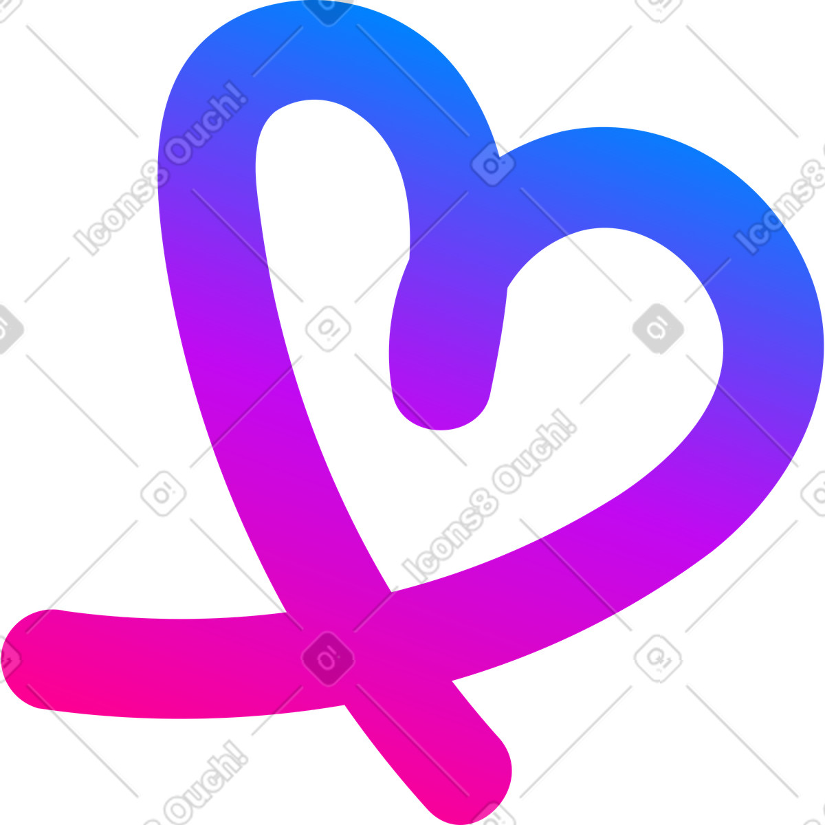 Heart illustration in Vibrant style download in PNG, SVG