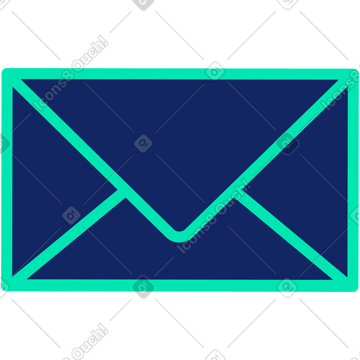 Ilustração de Carta azul em no estilo Cyborg para baixar em PNG, SVG