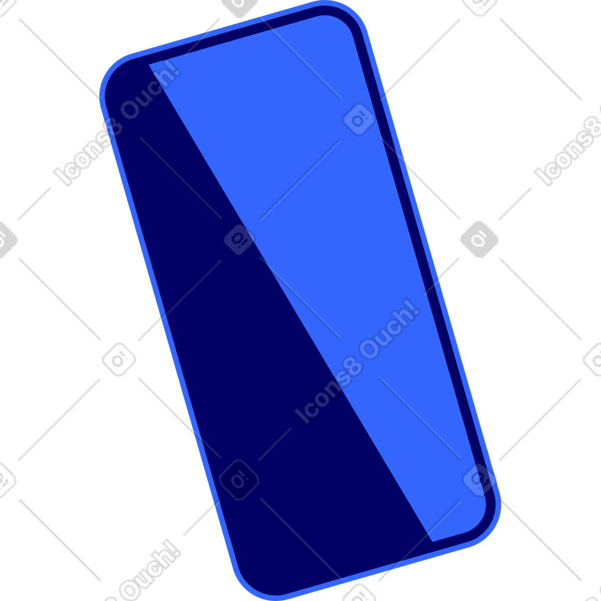 Ilustración Teléfono inteligente con la pantalla apagada en estilo Lounge a descargar en PNG y SVG