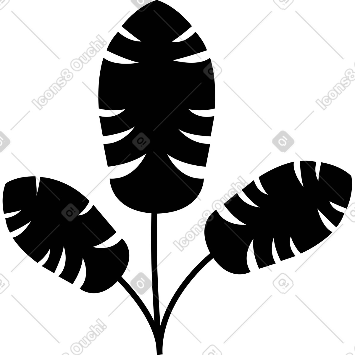 Pflanze-Illustration im Burgundy-Stil als Download in PNG, SVG