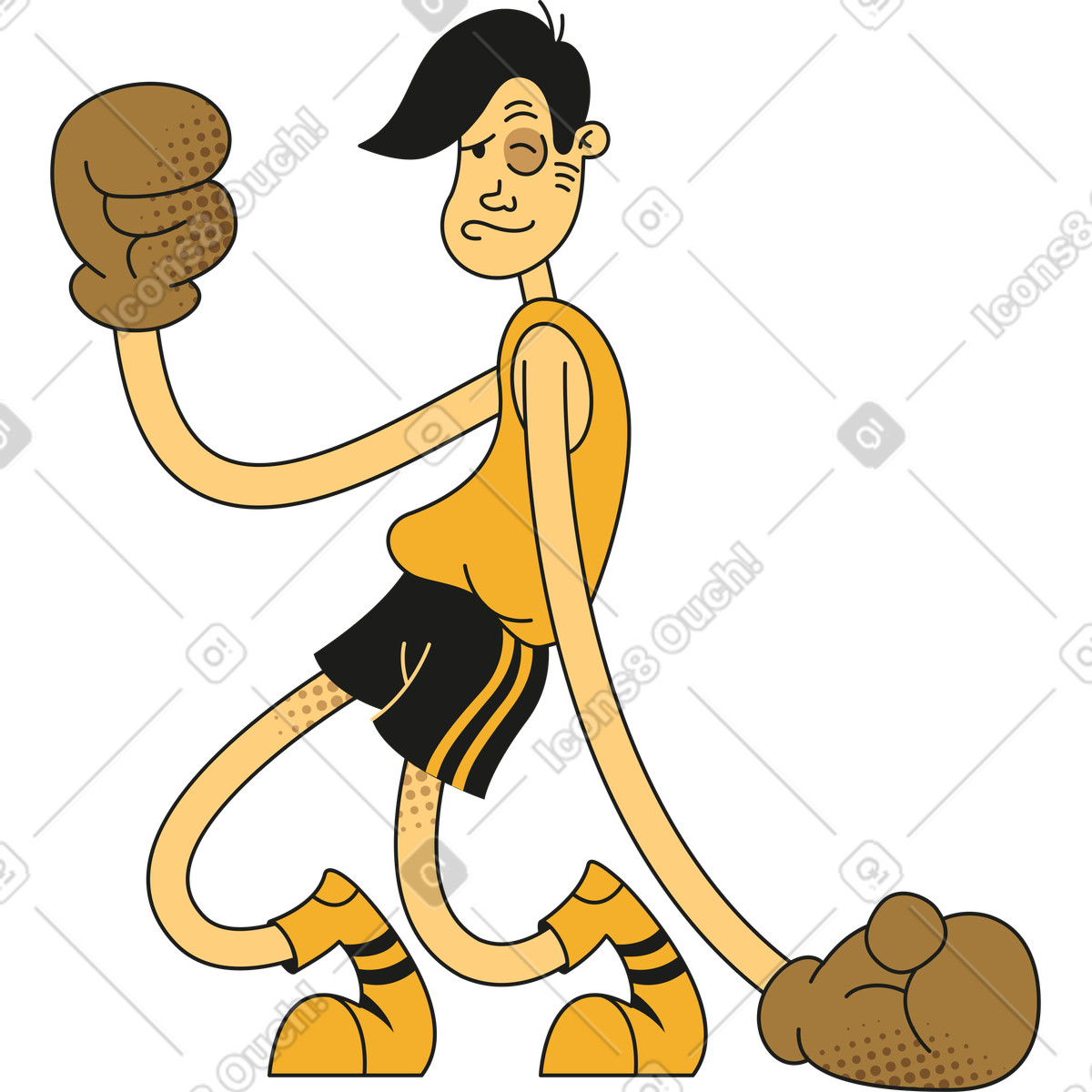 Illustration Homme dans le style Rubber à télécharger aux formats PNG, SVG