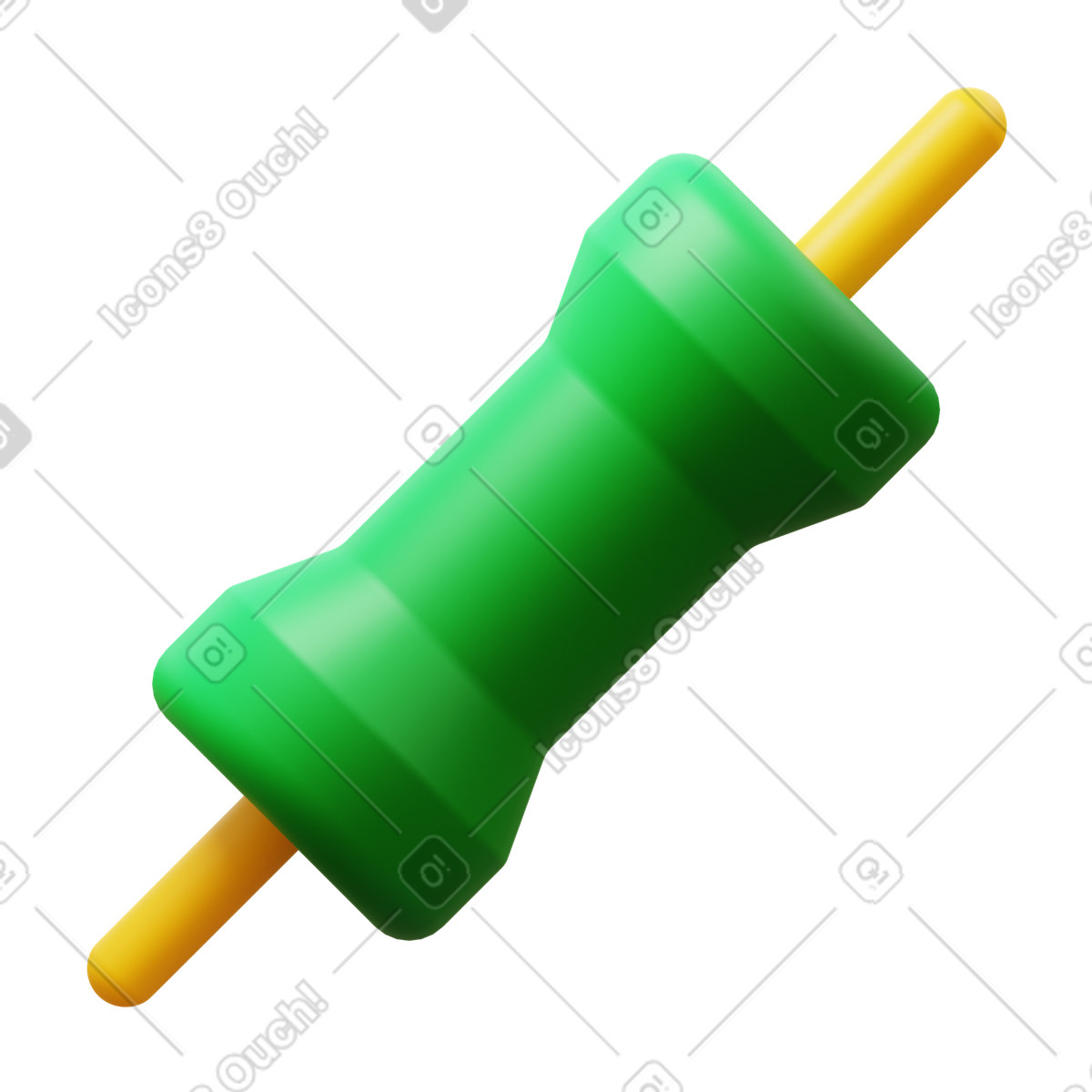 3D Fluency スタイルの Resistor のイラストをPNG、SVG形式でダウンロード