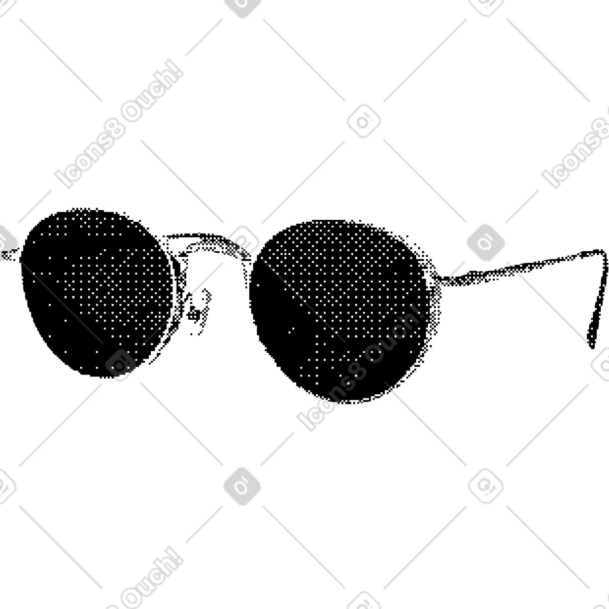 Glasses illustration in Bitmap style download in PNG, SVG