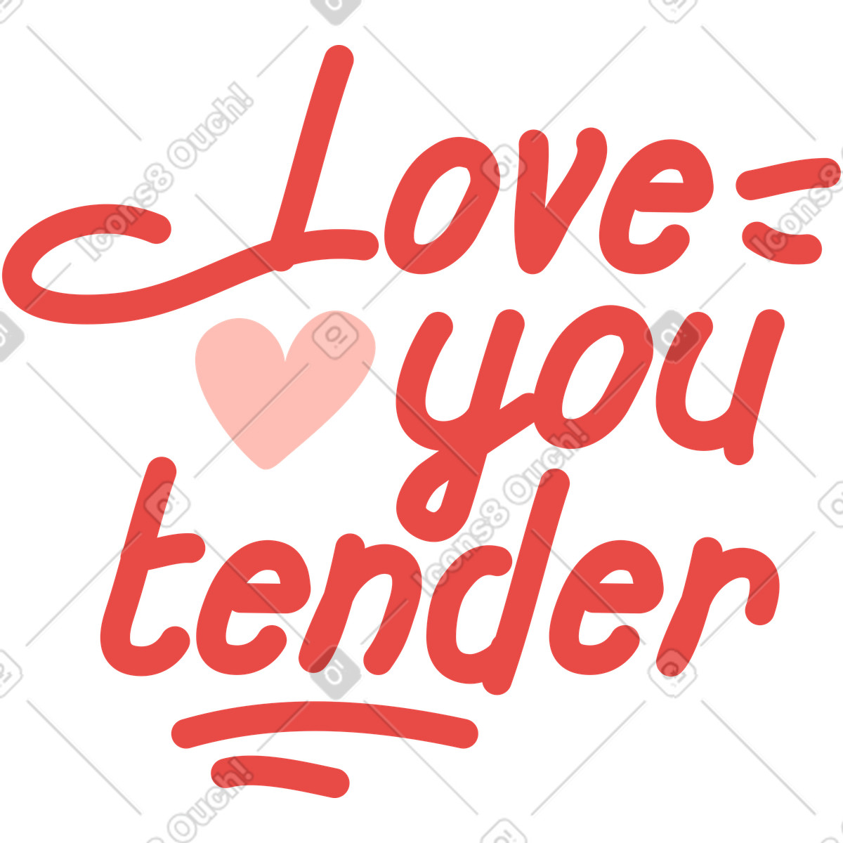 Ilustración Te amo tiernamente en estilo Clip a descargar en PNG y SVG