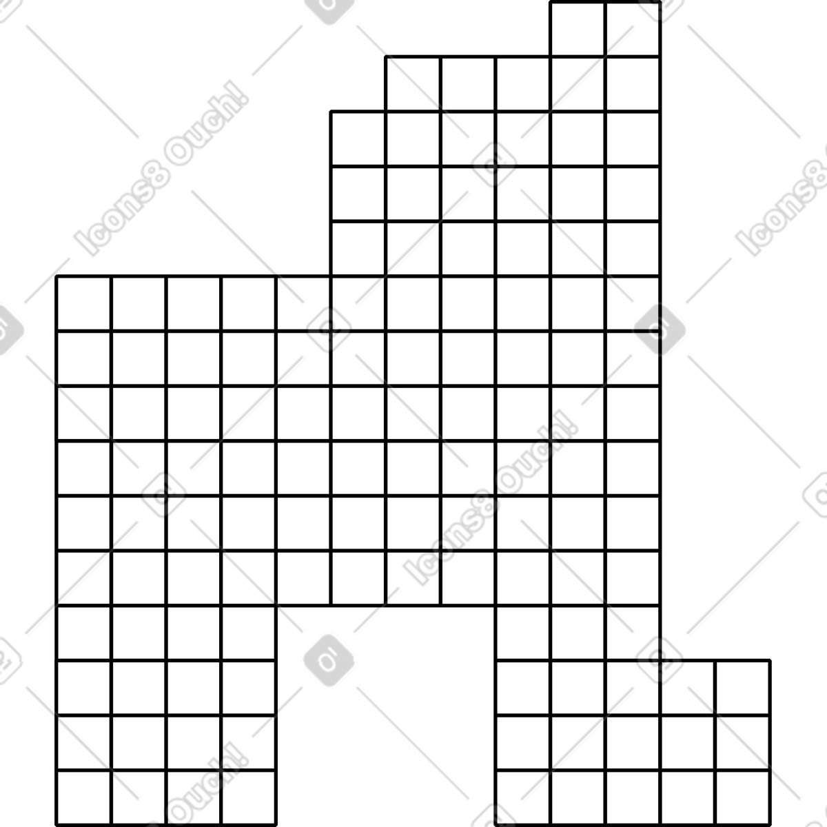 Memphis スタイルの グリッド のイラストをPNG、SVG形式でダウンロード