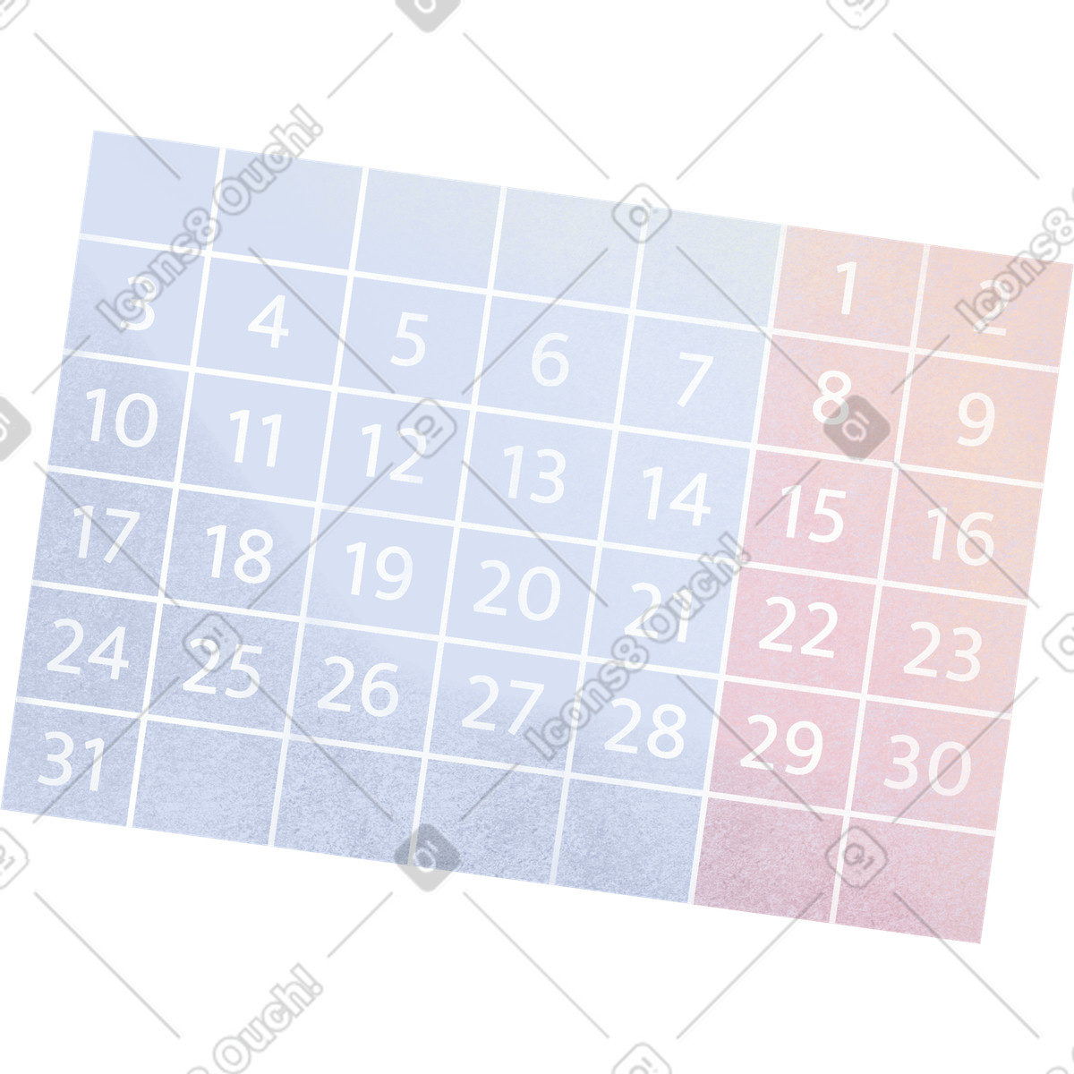 Иллюстрация Calendar sheet в стиле Shine — скачать в форматах PNG, SVG