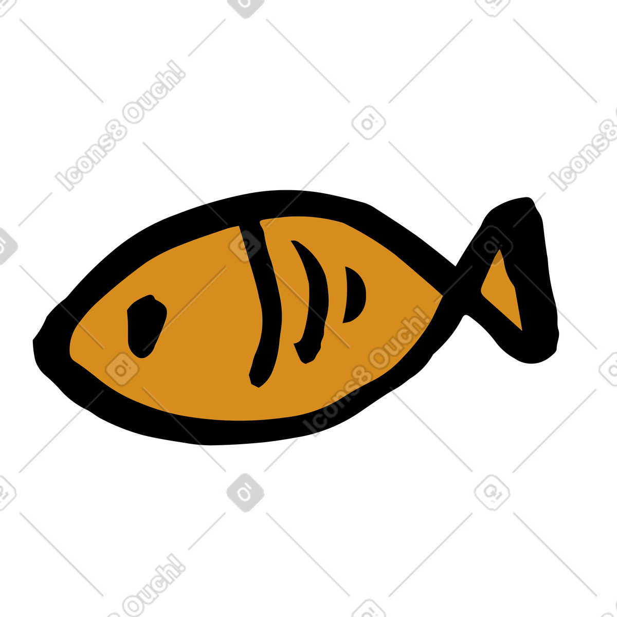 下载 Scandi 风格的 小橘鱼 插画，支持 PNG、SVG 格式