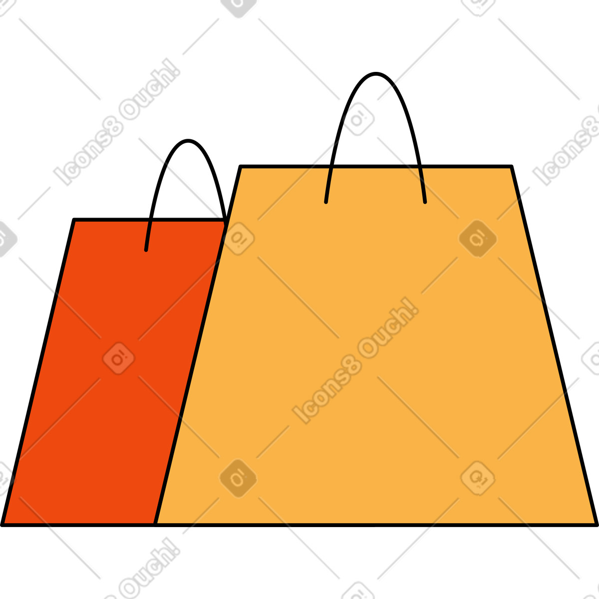 Illustration Two trapezoidal package dans le style Bloom à télécharger aux formats PNG, SVG