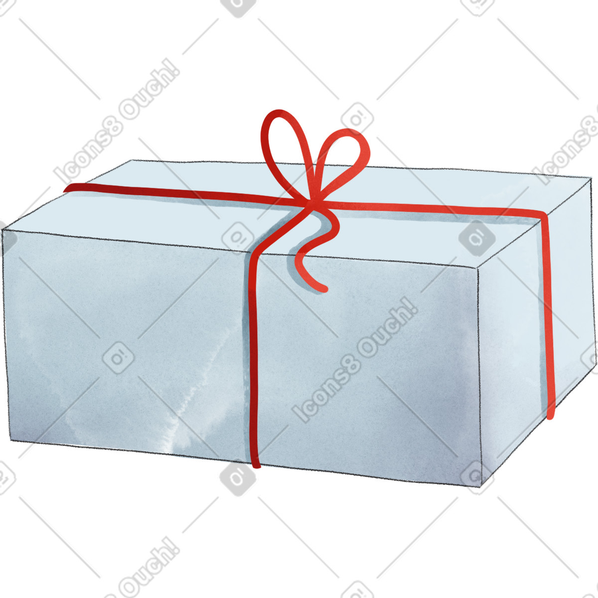 Ilustración Regalo con cinta roja en estilo Seasons a descargar en PNG y SVG
