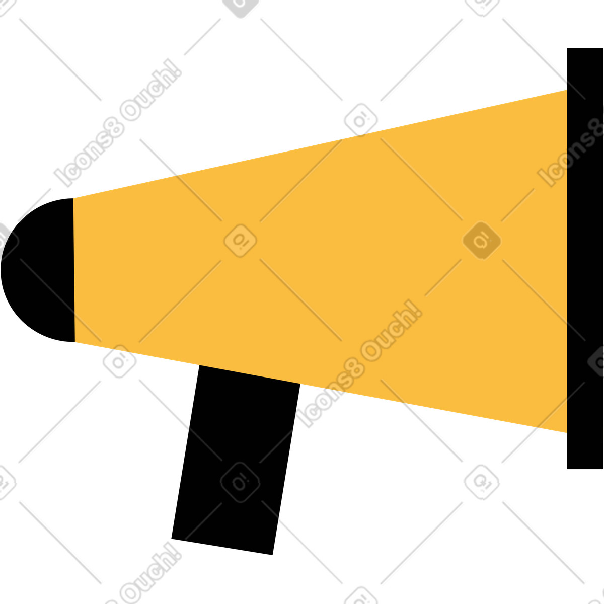 Ilustración Megáfono en estilo Burgundy a descargar en PNG y SVG