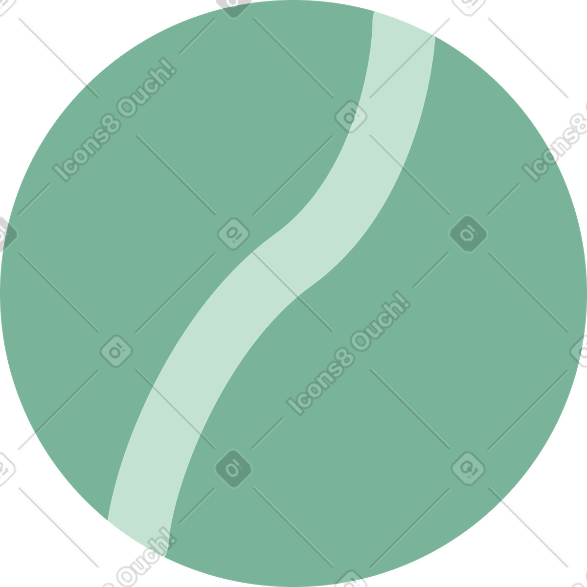 Illustration Balle de tennis dans le style Kiddo à télécharger aux formats PNG, SVG