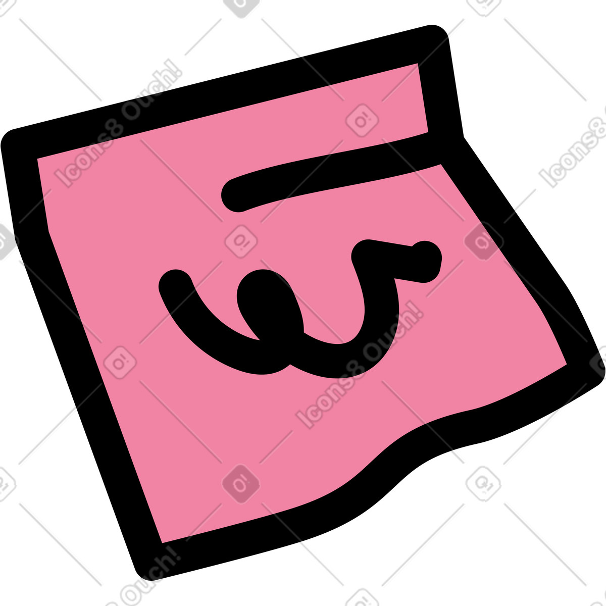 Illustration Autocollant avec texte dans le style Notes à télécharger aux formats PNG, SVG