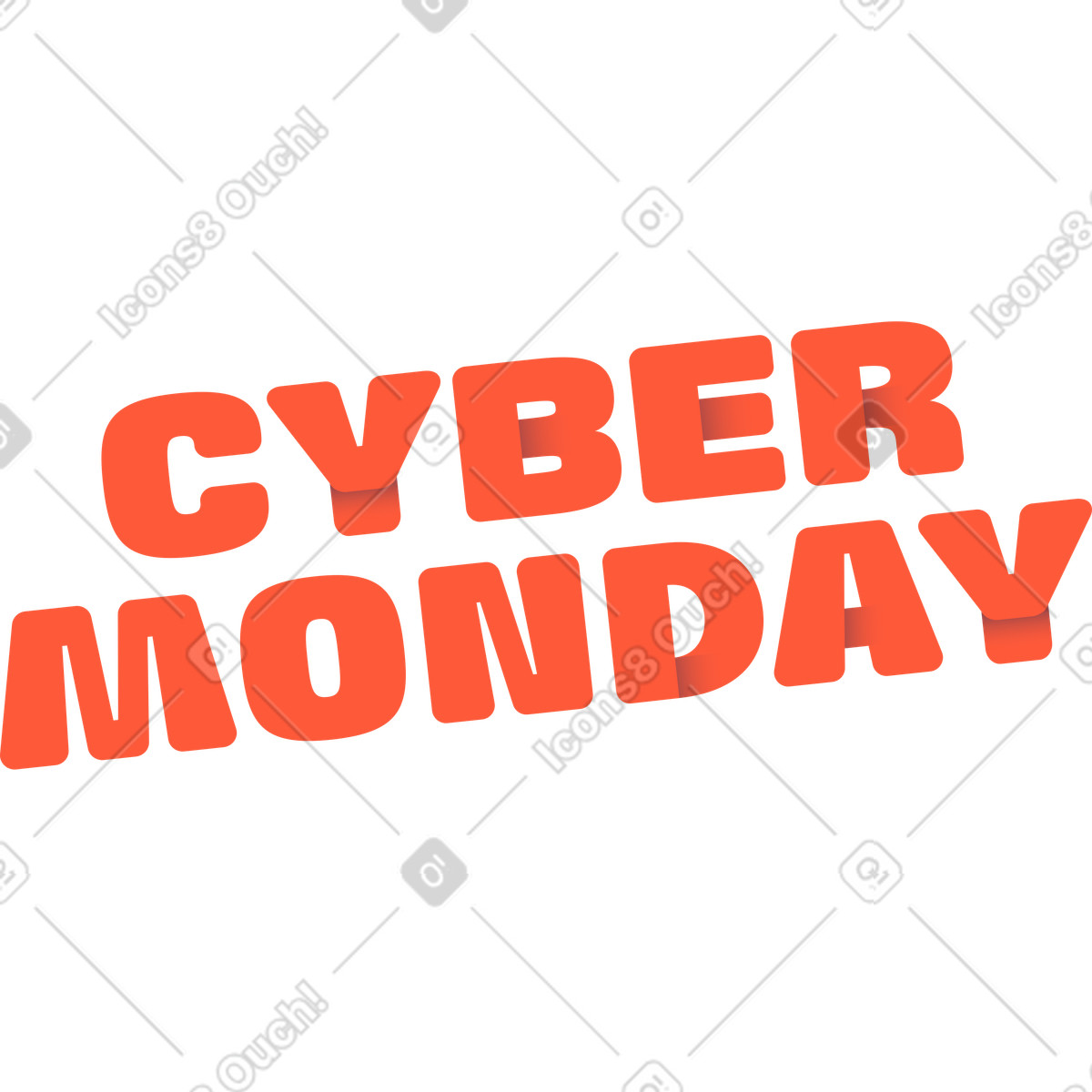 Scrivere il testo del cyber lunedì illustrazione in stile Beam scarica in PNG, SVG