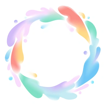 An abstract canvas filled with bright, swirling patterns of rainbow colors. The colors blend seamlessly into one another, creating a dynamic flow across the surface. The vibrant hues include shades of red, orange, yellow, green, blue, and purple, moving in a circular motion. Each section features unique swirls and curves, adding depth and movement to the overall composition. The background remains a blank canvas, emphasizing the vividness of the colors.