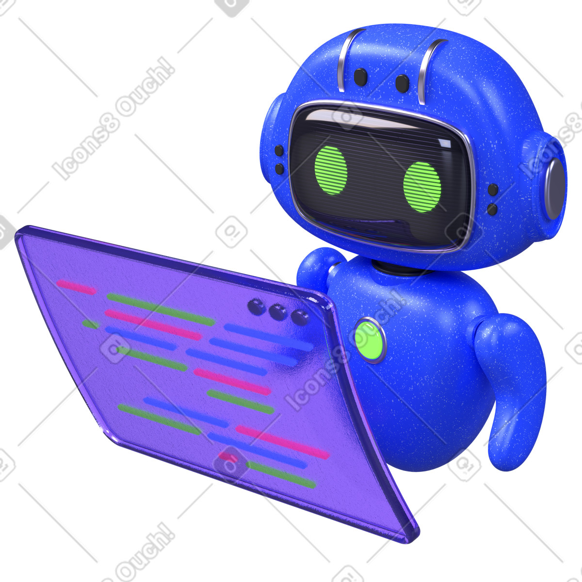 Futuristic AI assistant coding, Artificial intelligence in programming illustration in PNG, SVG