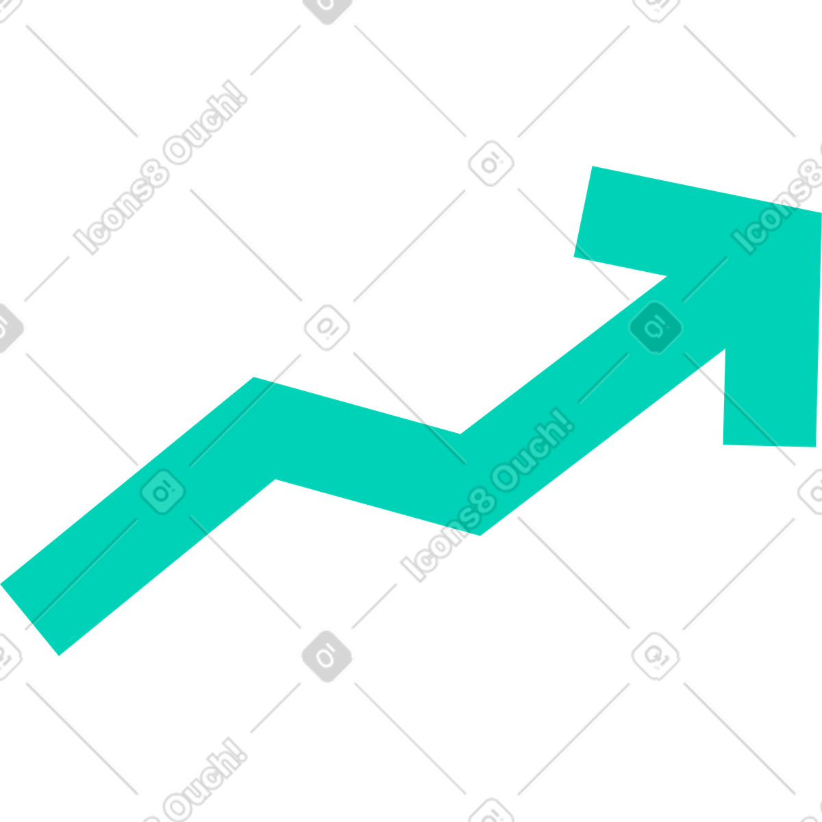 Freccia rotta verso l'alto illustrazione in stile Basic scarica in PNG, SVG
