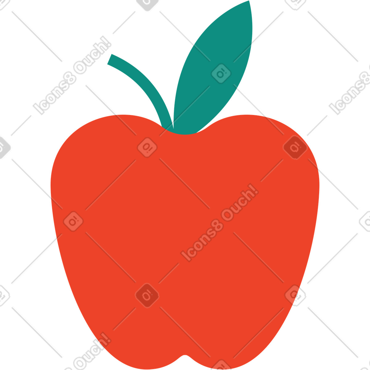 Apple illustration in Polar style download in PNG, SVG
