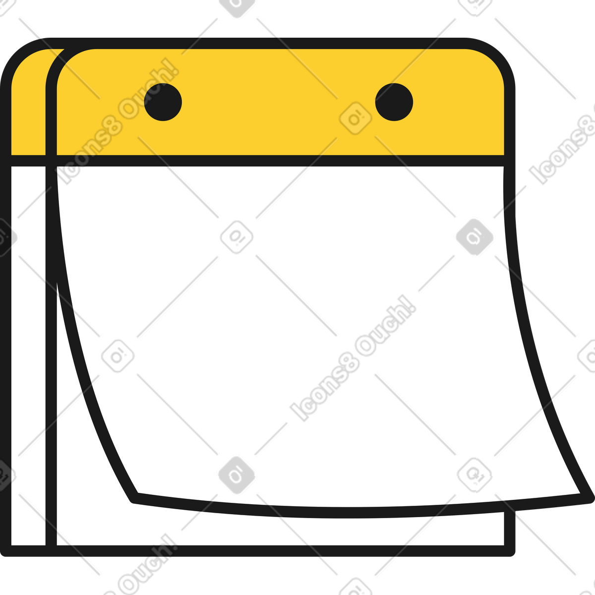 Calendar illustration in Taxi style download in PNG, SVG