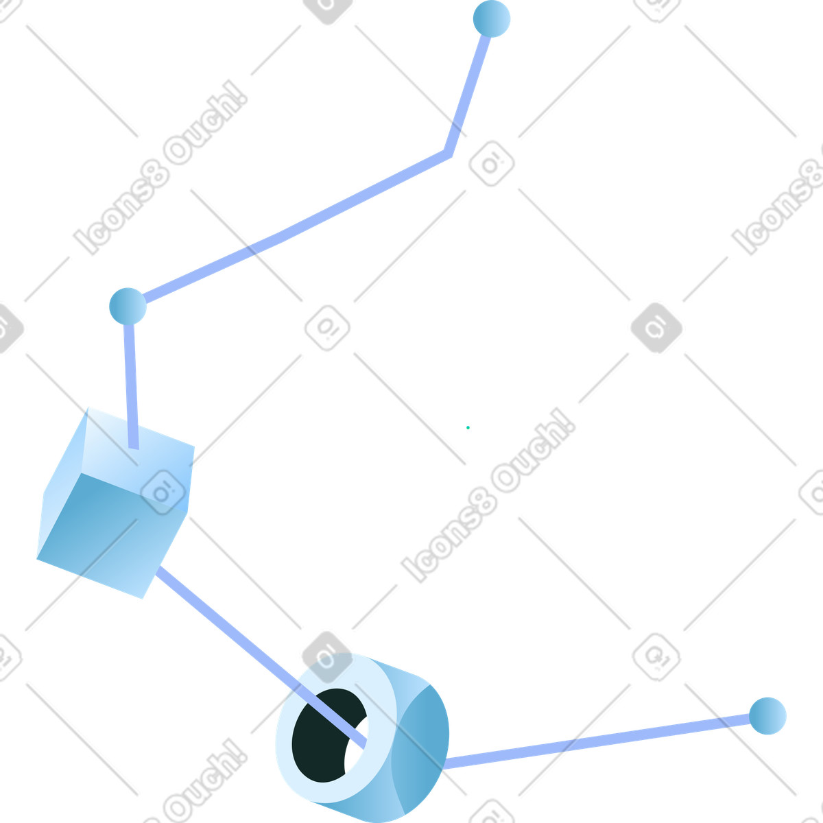 Catena di forme geometriche illustrazione in stile Concept scarica in PNG, SVG