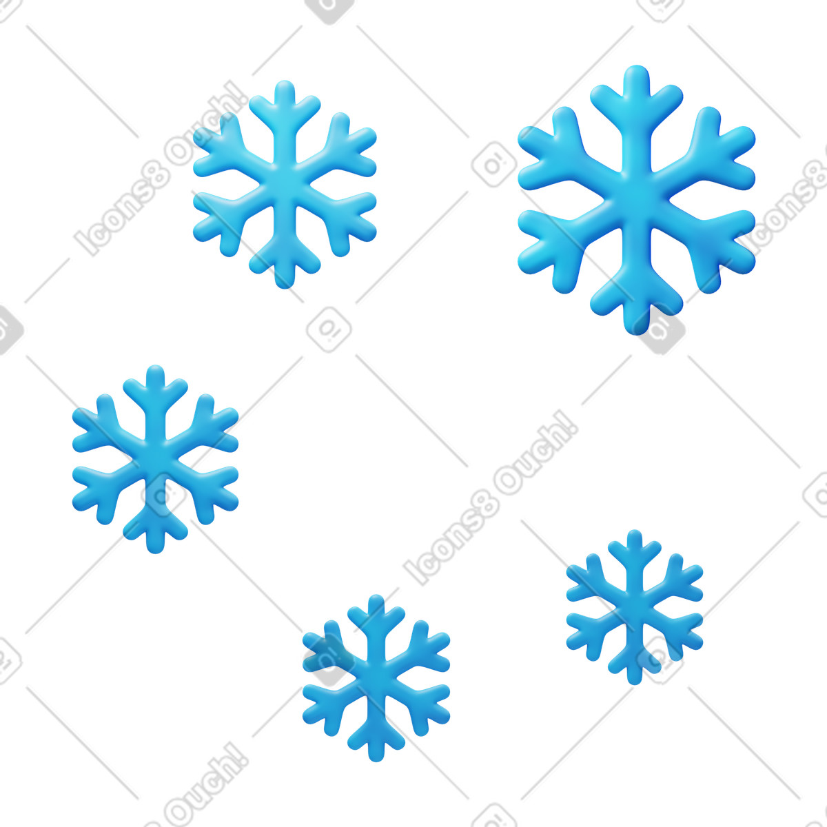 3D Fluency 스타일의 Snow storm 일러스트레이션 PNG, SVG 다운로드