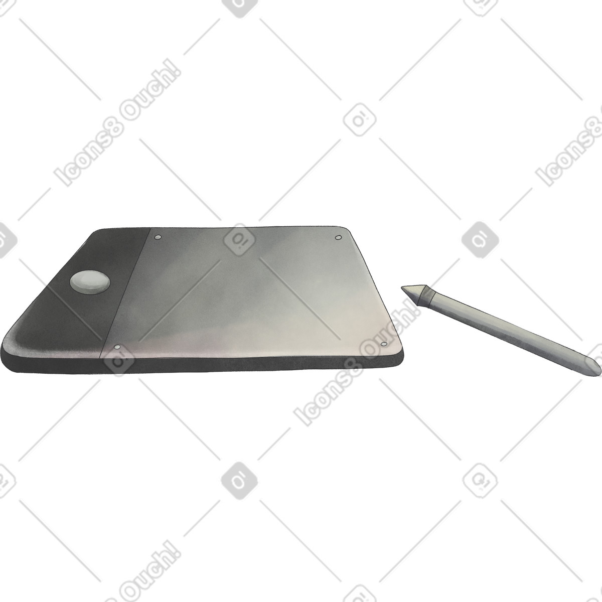 Zeichentablett mit stift-Illustration im Seasons-Stil als Download in PNG, SVG