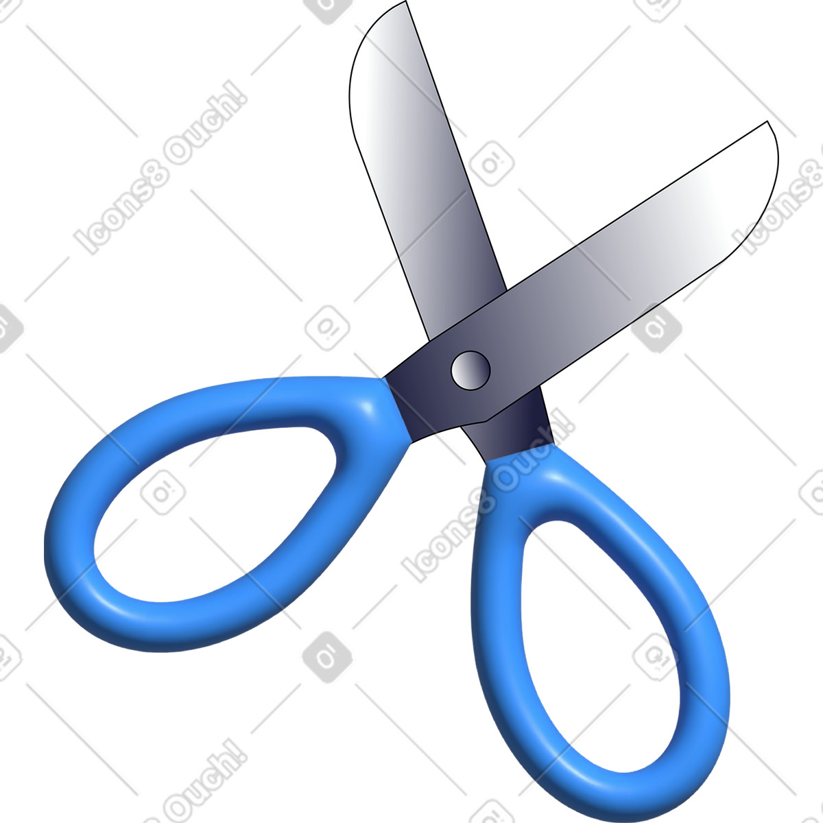 Scissors illustration in Pop style download in PNG, SVG
