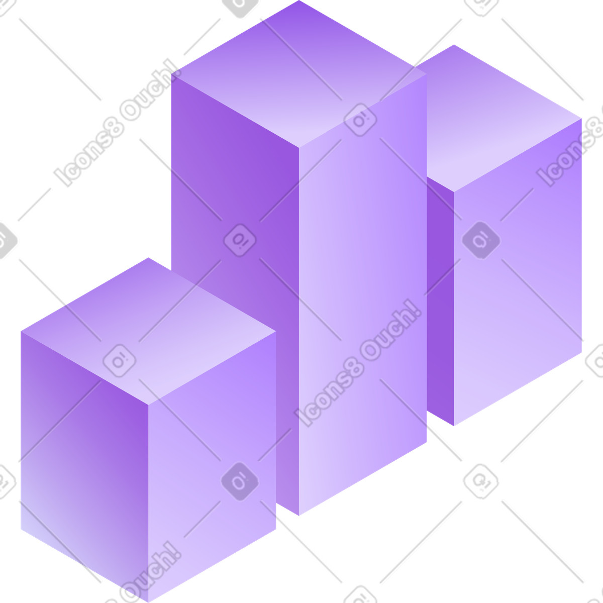 Vertical bar graph illustration in PNG, SVG